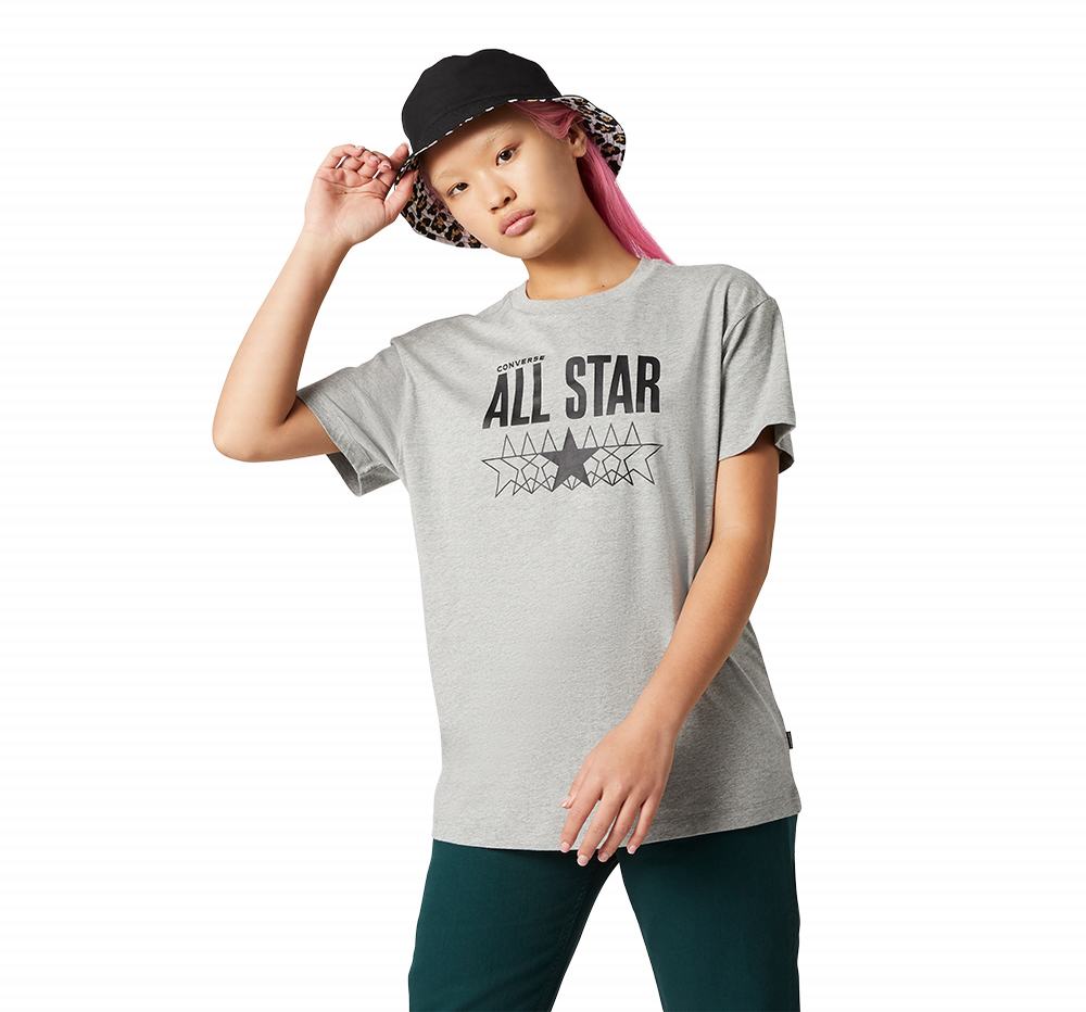 Camiseta Converse All Star Relaxed Mulher Cinzentas 076148IOW